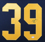 MINKAH FITZPATRICK (Steelers rush TOWER) Signed Autographed Framed Jersey PSA