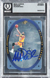 Lakers Magic Johnson 1996 SPX Holoview Heroes #H5 Card Autographed BAS Slabbed