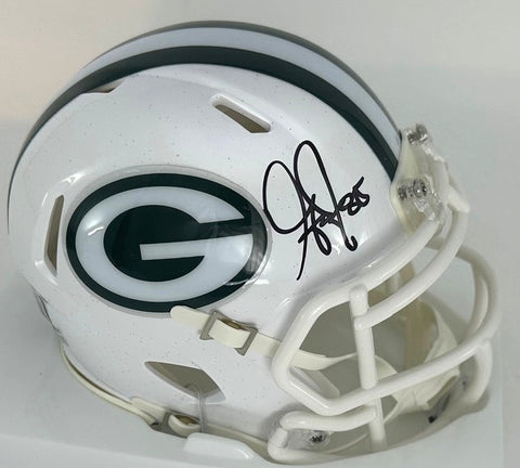 Packers GREG JENNINGS Signed Riddell ALTERNATE Speed Mini Helmet AUTO - BAS