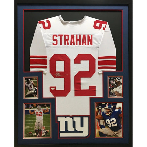 Michael Strahan Autographed Signed Framed New York Giants Jersey JSA
