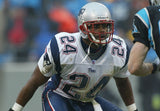 Ty Law Signed New England Patriots White Jersey (Beckett) 3xSuper Bowl Champ /DB