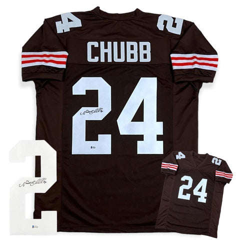 Nick Chubb Autographed SIGNED Jersey - Brown - Beckett Authentic