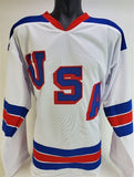 Troy Terry Signed 2018 Team USA Jersey (JSA COA) Anaheim Ducks #1 Scorer 2021-22