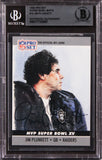 Raiders Jim Plunkett Signed 1990 Pro Set Superbowl MVP'S #15 Card BAS Slabbed