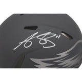 AJ Brown Autographed Philadelphia Eagles Slate Mini Helmet Beckett 48831