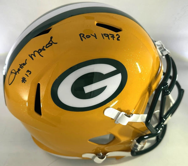 Packers CHESTER MARCOL Signed Full Size Replica Speed Helmet AUTO w/ ROY 72- JSA