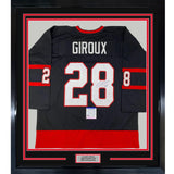 Framed Autographed/Signed Claude Giroux 35x39 Ottawa Black Jersey PSA COA