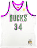 BUCKS RAY ALLEN AUTOGRAPHED AUTHENTIC M&N 96-97 ROOKIE JERSEY XL BECKETT 221294