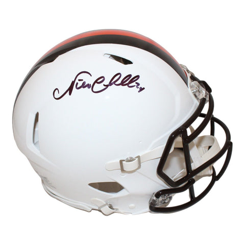 Nick Chubb Signed Cleveland Browns Authentic 23 Alt Helmet Beckett 44003