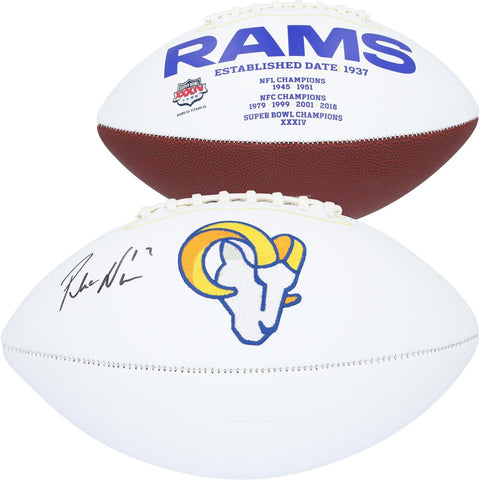 Puka Nacua Los Angeles Rams Autographed White Panel Football