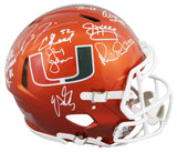 Miami Legends (9) Lewis, Irvin Signed Flash F/S Speed Proline Helmet w/ Case BAS