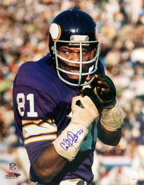 Carl Eller Signed Vikings Purple Jersey Close Up 16x20 Photo w/HOF'04 - (SS COA)