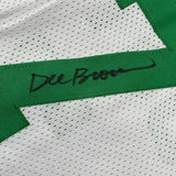 Framed Autographed/Signed Dee Brown 35x39 Boston White Jersey JSA COA