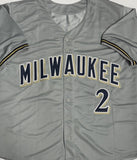BILL HALL Signed Custom Replica Brewers Gray Jersey AUTO - BAS