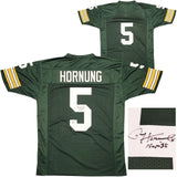 PACKERS PAUL HORNUNG AUTOGRAPHED SIGNED GREEN JERSEY "HOF 86" BECKETT QR 211728
