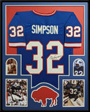 FRAMED BUFFALO BILLS OJ SIMPSON AUTOGRAPHED SIGNED JERSEY JSA COA
