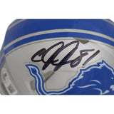 Calvin Johnson Autographed/Signed Detroit Lions Mini Helmet Beckett 47642