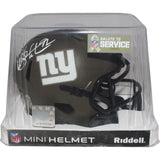 Michael Strahan Signed New York Giants Mini Helmet 22 Salute BAS 42694