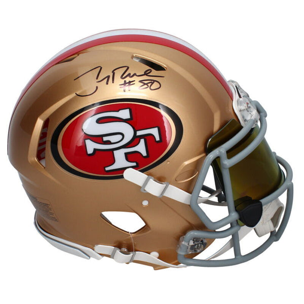 Jerry Rice Autographed 49ers Authentic Speed Helmet w/ Visor & Bumpers – Super Sports Center Jerry Rice Autographed 49ers Authentic Speed Helmet w/ Visor & Bumpers – Super Sports Center