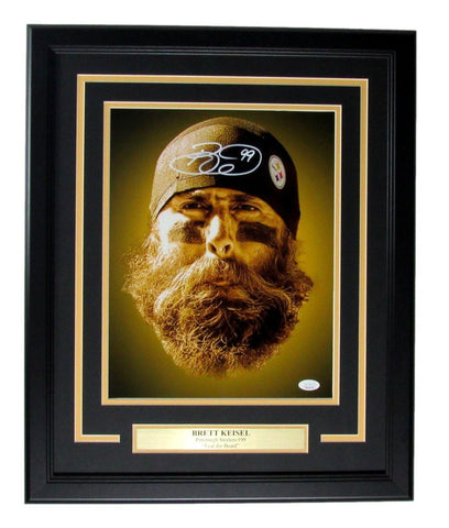 Brett Keisel Autographed 11x14 Photo Pittsburgh Steelers Framed JSA
