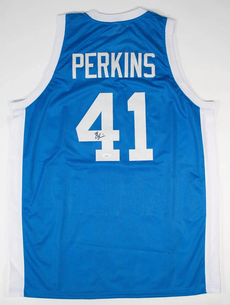 Sam Perkins Signed North Carolina Tar Heels Jersey (JSA COA) 1982 NCAA Champs