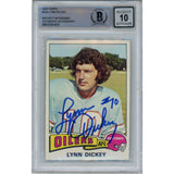 Lynn Dickey Autographed/Signed Oilers 1975 Topps #243 Trading Card Beckett 49370