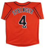 George Springer "17 WS MVP" Authentic Signed Orange Pro Style Jersey JSA