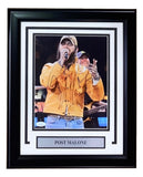 Post Malone Signed Framed 8x10 Photo JSA Hologram