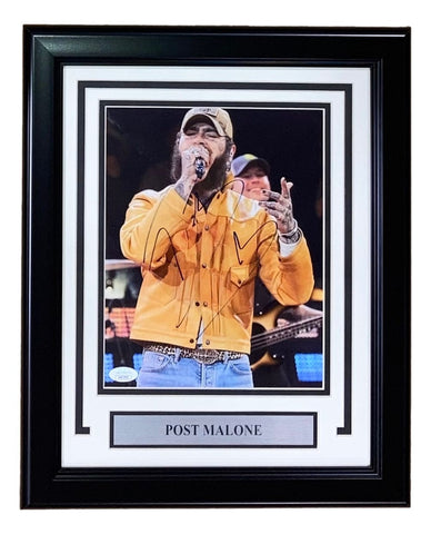 Post Malone Signed Framed 8x10 Photo JSA Hologram