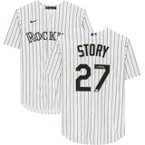 TREVOR STORY Autographed Colorado Rockies White Nike Jersey FANATICS