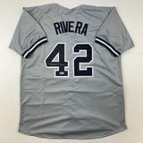 Autographed/Signed Mariano Rivera New York Grey Jersey Beckett BAS COA