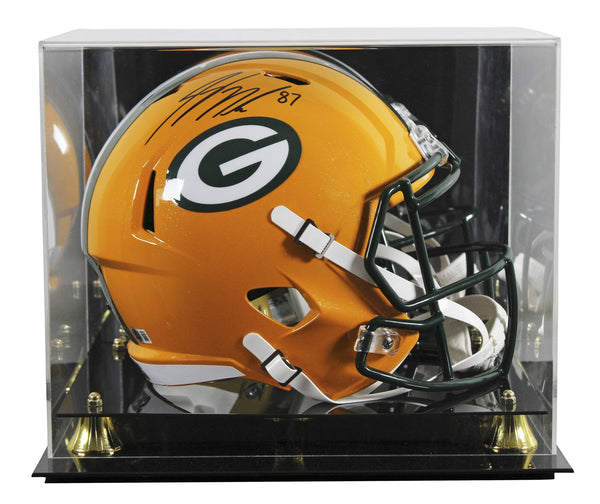 Packers Jordy Nelson Signed Full Size Speed Rep Helmet W/ Case BAS Witnessed
