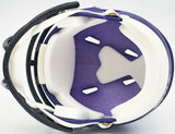 AARON JONES AUTOGRAPHED VIKINGS PURPLE SPEED MINI HELMET BECKETT WITNESS 228815
