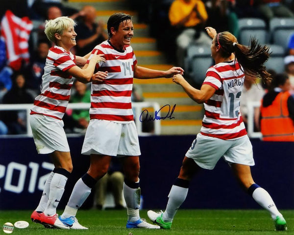 Abby Wambach Autographed Team USA 16x20 In Stripe Jersey Photo- JSA *Blue