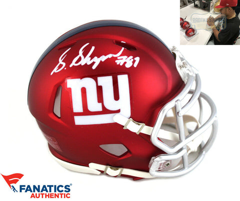 Sterling Shepard Autographed/Signed New York Giants Riddell Blaze Mini Helmet