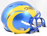 Jared Verse Autographed Los Angels Rams Mini Helmet - Beckett W Hologram *Black