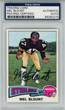 Mel Blount Autographed 1975 Topps #12 Trading Card PSA Slab 43615