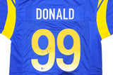 LOS ANGELES RAMS AARON DONALD AUTOGRAPHED BLUE JERSEY BECKETT BAS WITNESS 224834
