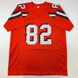 Autographed/Signed Ozzie Newsome Cleveland Football Orange Jersey BAS COA Holo