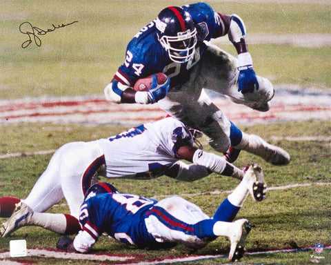 Ottis Anderson Signed Giants SB XXV Action 16x20 Photo - In Black (SCHWARTZ COA)