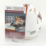 Michael Vick Signed Virginia Tech Hokies White Speed Mini Helmet (JSA COA)