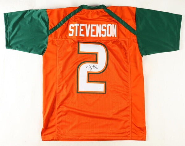 Tyrique Stevenson Signed Miami Hurricanes Jersey (JSA) Chicago Bears Safety D.B.