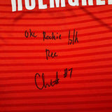 Autographed/Signed Chet Holmgren Thunder Orange Basketball Jersey BAS COA