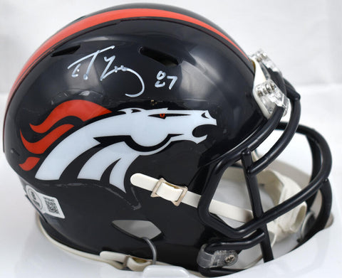 Ed McCaffrey Autographed Denver Broncos Speed Mini Helmet-Beckett W Holo *White