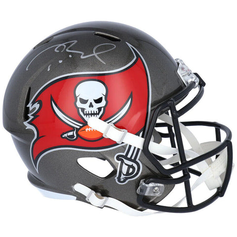 NFL TOM BRADY Autographed Tampa Bay Buccaneers Authentic Speed Helmet FANATICS