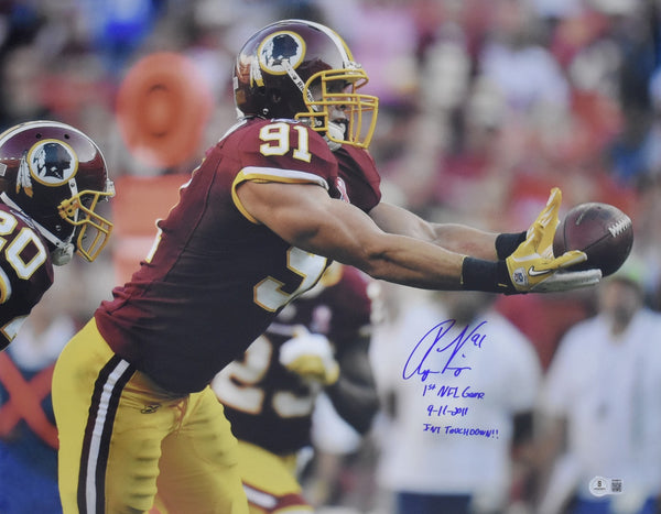 Ryan Kerrigan Redskins Signed/Inscribed 16x20 Photo Beckett 212025