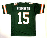 GREGORY ROUSSEAU AUTOGRAPHED COLLEGE STYLE JERSEY w/ JSA COA #SD14803
