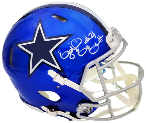 EZEKIEL ELLIOTT AUTOGRAPHED COWBOYS FLASH BLUE FULL AUTH HELMET BECKETT 203009
