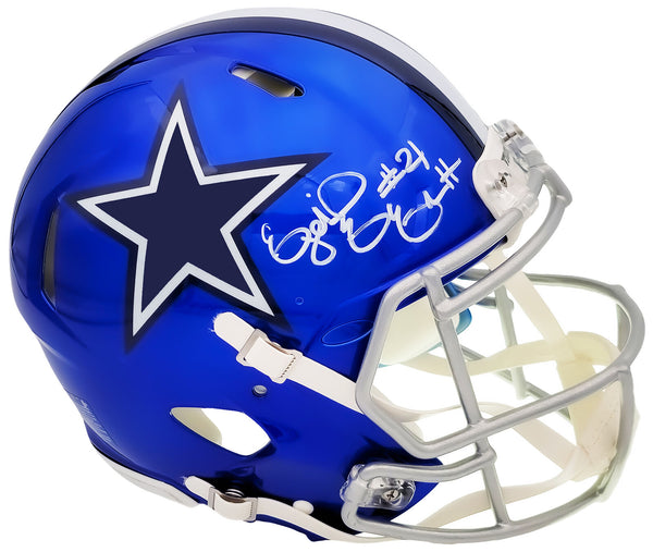 EZEKIEL ELLIOTT AUTOGRAPHED COWBOYS FLASH BLUE FULL AUTH HELMET BECKETT 203009