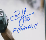 Brian Dawkins Signed Framed Eagles Smoke 16x20 Photo Fly Eagles Fly JSA